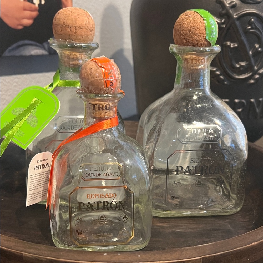 Patrón Tequila Bottle Trio with Corks